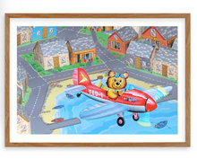 Load image into Gallery viewer, Benny Bear Kids Bedroom or Play Room Print Digital Download