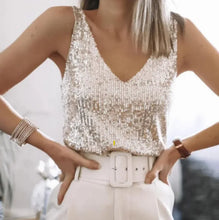 Load image into Gallery viewer, Sparkle Vibe Sequin Vest