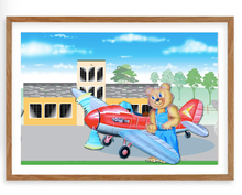 Load image into Gallery viewer, Benny Bear Kids Bedroom or Play Room Print Digital Download