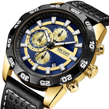 Load image into Gallery viewer, MEGIR™️ Pilot’s Designer Multifunction Quartz Sports Chronograph Watch (Exclusive)