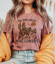 Load image into Gallery viewer, The World Needs More Cowboys Shirt, Western Shirt, Retro Cowboy Shirt