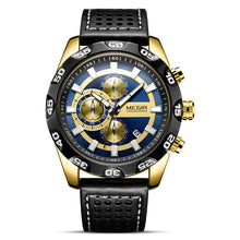 Load image into Gallery viewer, MEGIR™️ Pilot’s Designer Multifunction Quartz Sports Chronograph Watch (Exclusive)