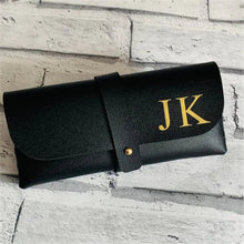 Load image into Gallery viewer, Personalized Faux Leather Glasses Case with Initials