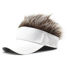 Load image into Gallery viewer, Novelty Baseball Cap Fake Hair Visor