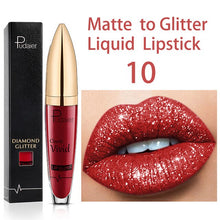 Load image into Gallery viewer, 18 Colors Long Lasting Matte Glitter Liquid Shiny Lip Gloss