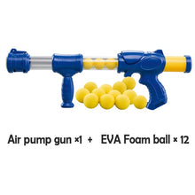 Load image into Gallery viewer, Soft Foam Ball Gun Shooting Game Toys For Children Indoor Interactive Novel Toys Duck Air Pump Powered Kids Gun