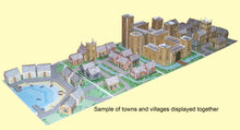 Load image into Gallery viewer, 3D Card Cut Out Town and Village Model Set - Toy Town Central