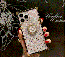 Load image into Gallery viewer, Luxury Flower Glitter Diamond Phone Case for iPhone