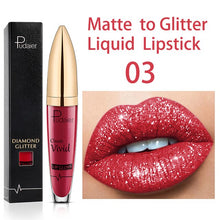 Load image into Gallery viewer, 18 Colors Long Lasting Matte Glitter Liquid Shiny Lip Gloss