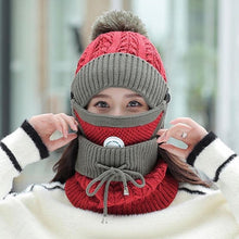 Load image into Gallery viewer, Super Stylish Women's Knitted Hat/Sacrf Cosy Combo