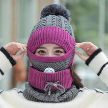 Load image into Gallery viewer, Super Stylish Women's Knitted Hat/Sacrf Cosy Combo