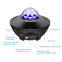 Load image into Gallery viewer, Night Light with Ocean Wave Music Speaker