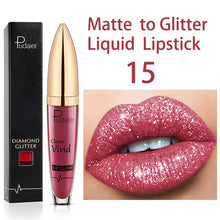 Load image into Gallery viewer, 18 Colors Long Lasting Matte Glitter Liquid Shiny Lip Gloss