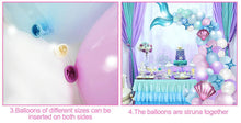 Load image into Gallery viewer, Mermaid Tail Balloon Arch Display ideal for Theme Birthdays or Special events Photo Shoots - Toy Town Central