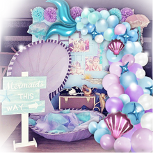 Load image into Gallery viewer, Mermaid Tail Balloon Arch Display ideal for Theme Birthdays or Special events Photo Shoots - Toy Town Central