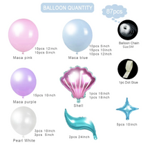 Load image into Gallery viewer, Mermaid Tail Balloon Arch Display ideal for Theme Birthdays or Special events Photo Shoots - Toy Town Central