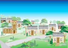 Load image into Gallery viewer, 3D Card Cut Out Town and Village Model Set - Toy Town Central