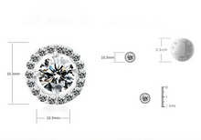 Load image into Gallery viewer, Beautiful Genuine Sterling Silver Luxury Fashion 6mm Zircon Stud Earrings Hallmarked Silver setting - Toy Town Central