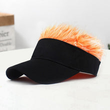 Load image into Gallery viewer, Novelty Baseball Cap Fake Hair Visor
