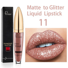 Load image into Gallery viewer, 18 Colors Long Lasting Matte Glitter Liquid Shiny Lip Gloss