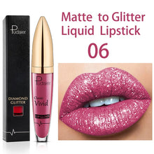 Load image into Gallery viewer, 18 Colors Long Lasting Matte Glitter Liquid Shiny Lip Gloss