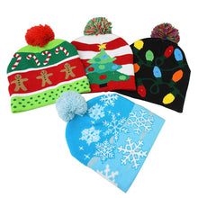 Load image into Gallery viewer, LED Christmas Knitted Hat