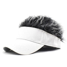 Load image into Gallery viewer, Novelty Baseball Cap Fake Hair Visor