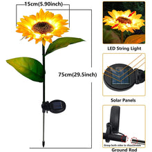 Load image into Gallery viewer, Sunflowers Solar Lawn Light