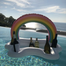 Load image into Gallery viewer, Summer Party Bucket Rainbow Cloud Cup Holder Inflatable Pool Float Beer Drinking Cooler Table Bar Tray Beach Swimming Ring