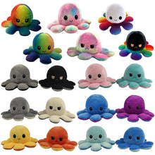 Load image into Gallery viewer, Adorable and Cute Reversible Flip Octopus Plush Toy with Color Choice - Toy Town Central