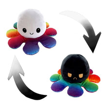 Load image into Gallery viewer, Adorable and Cute Reversible Flip Octopus Plush Toy with Color Choice - Toy Town Central