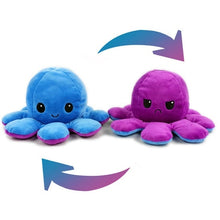 Load image into Gallery viewer, Adorable and Cute Reversible Flip Octopus Plush Toy with Color Choice - Toy Town Central