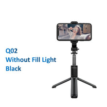Load image into Gallery viewer, Wireless bluetooth selfie stick foldable mini tripod with fill light shutter remote control for IOS Android - Toy Town Central