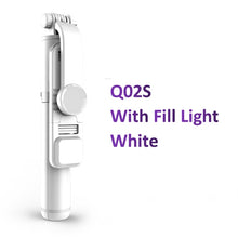 Load image into Gallery viewer, Wireless bluetooth selfie stick foldable mini tripod with fill light shutter remote control for IOS Android - Toy Town Central