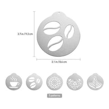 Load image into Gallery viewer, Professional Quality Stainless Steel Coffee Art Stencil Set - Toy Town Central