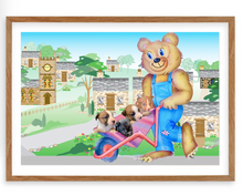 Load image into Gallery viewer, Benny Bear Kids Bedroom or Play Room Print Digital Download
