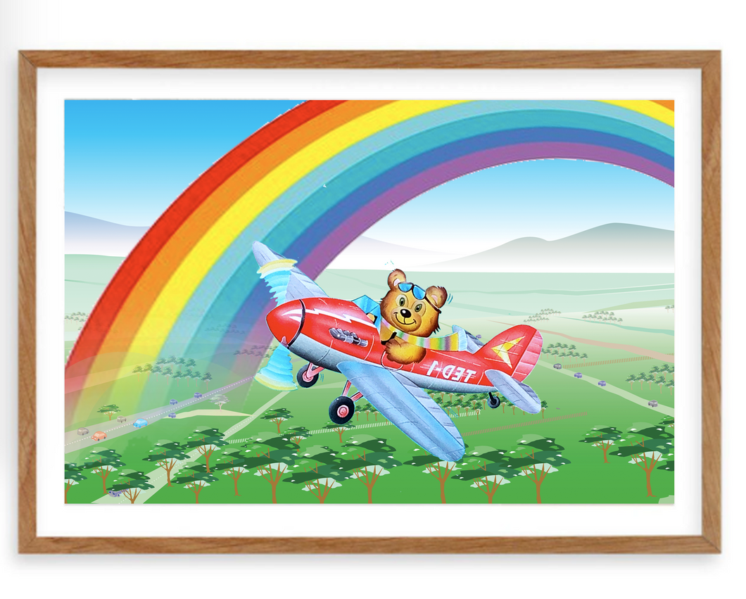 Benny Bear Kids Bedroom or Play Room Print Digital Download