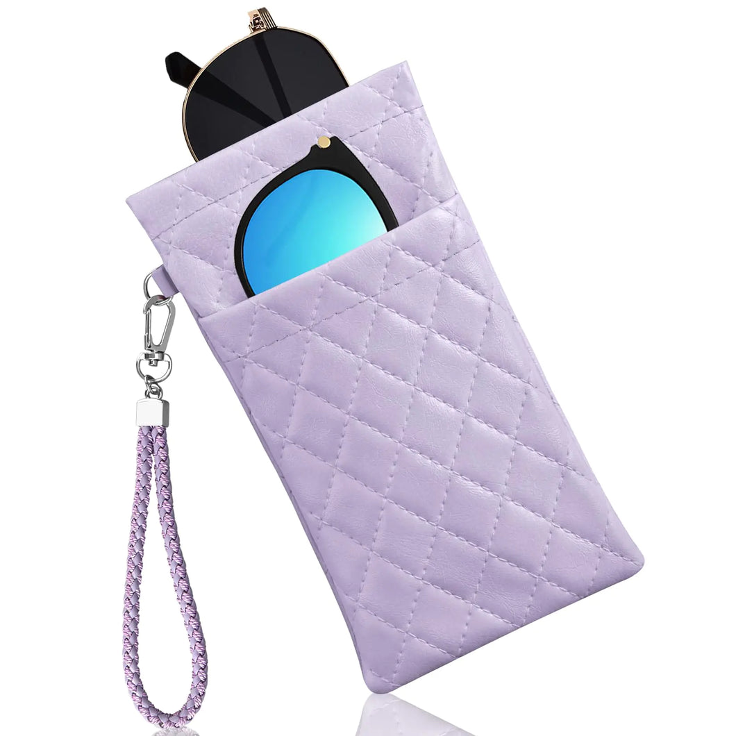 Soft Double Eyeglass Case with Carrying Strap