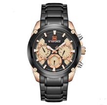 Load image into Gallery viewer, Designer Steel Band Sports and Business Chronograph by NAVIFORCE
