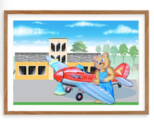 Load image into Gallery viewer, Benny Bear Kids Bedroom or Play Room Print Digital Download
