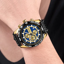 Load image into Gallery viewer, MEGIR™️ Pilot’s Designer Multifunction Quartz Sports  Chronograph Watch (Exclusive)
