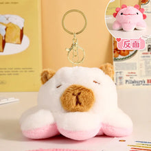 Load image into Gallery viewer, Creative Funny Flip Capybara Plush Toy Cute Stuffed octopus Keychain Bag Pendant Key Holder Decoration For Couple Gifts New
