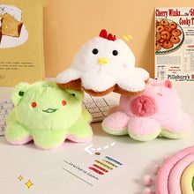 Load image into Gallery viewer, Creative Funny Flip Capybara Plush Toy Cute Stuffed octopus Keychain Bag Pendant Key Holder Decoration For Couple Gifts New
