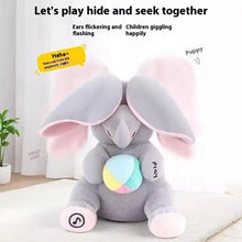 Load image into Gallery viewer, Peek A Boo Hide-And-Seek Elephant Plush Toy Interactive Singing Musical Fun

