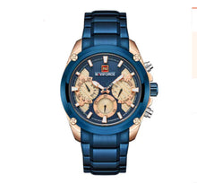 Load image into Gallery viewer, Designer Steel Band Sports and Business Chronograph by NAVIFORCE
