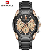 Load image into Gallery viewer, Designer Steel Band Sports and Business Chronograph by NAVIFORCE
