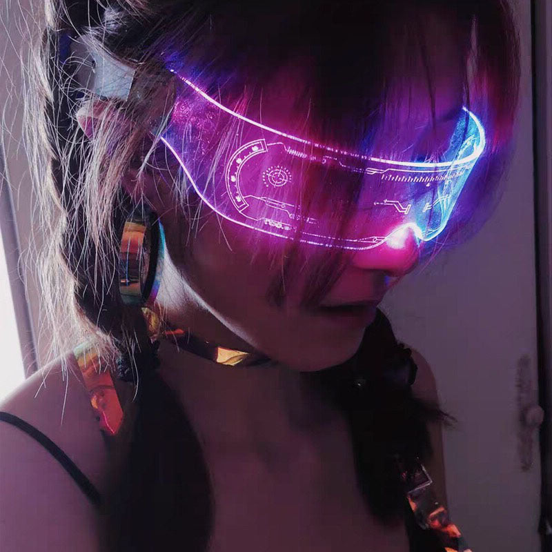 New Super Glow Hi-Tech Electro Robo LED Glasses