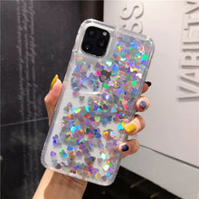 Load image into Gallery viewer, Glitter Love Heart Sequins Quicksand Phone Case
