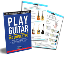 Load image into Gallery viewer, Play guitar in just 3 Easy Steps - with Free Bonus Sheet! (Limited time only) - Toy Town Central
