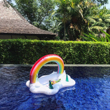 Load image into Gallery viewer, Summer Party Bucket Rainbow Cloud Cup Holder Inflatable Pool Float Beer Drinking Cooler Table Bar Tray Beach Swimming Ring
